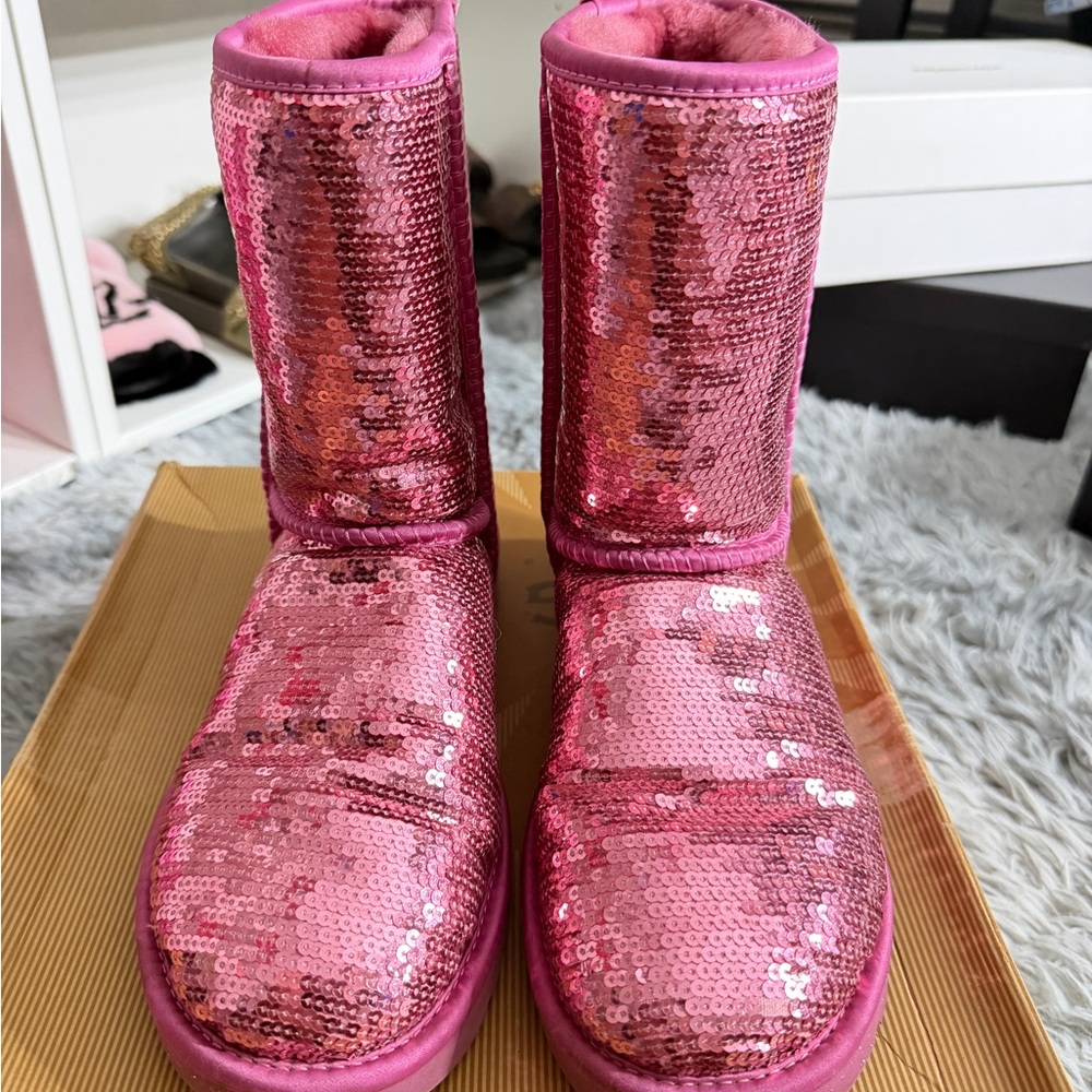 UGG Pink Sequin Women's Boots
